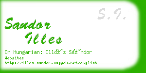 sandor illes business card